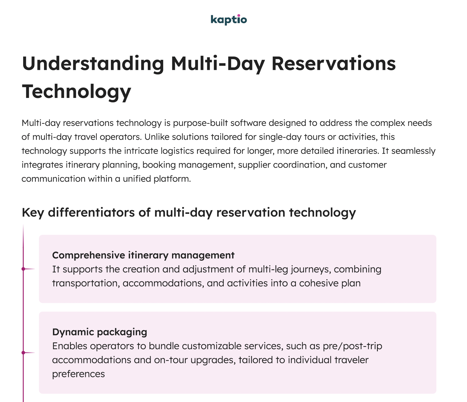 Kaptio white paper